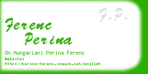 ferenc perina business card